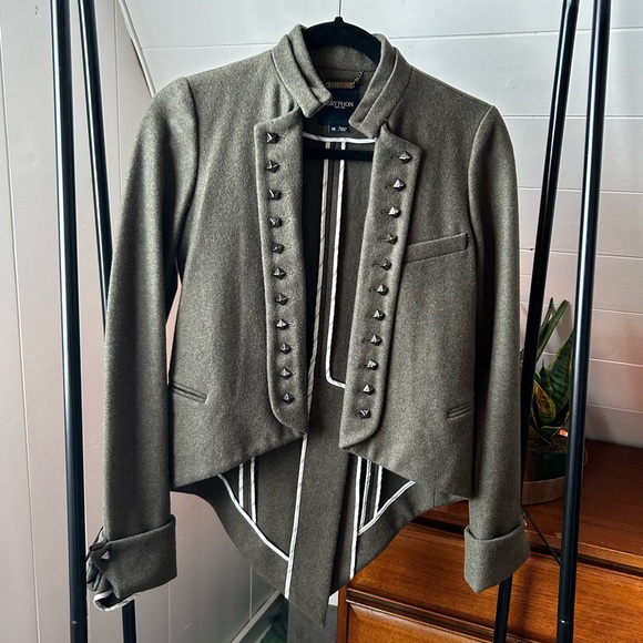 Olive Wool Military Blazer/Coat - Picture 1 of 6